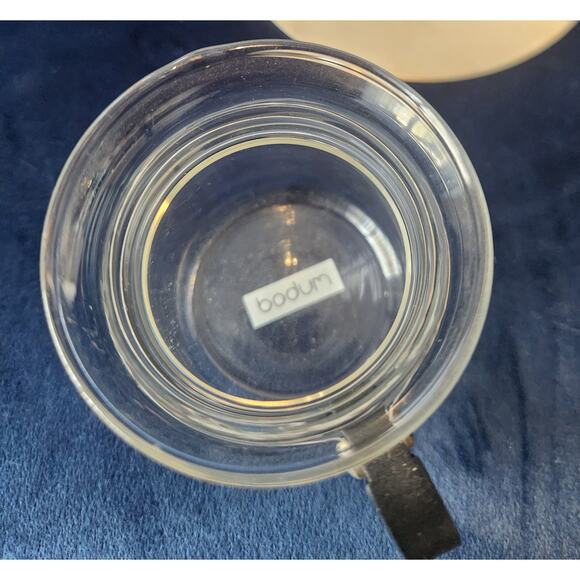 Bodum Glass Espresso Cup Set 6 Cups Steel Saucers and Spoons Portugal Modernist - Picture 5 of 8